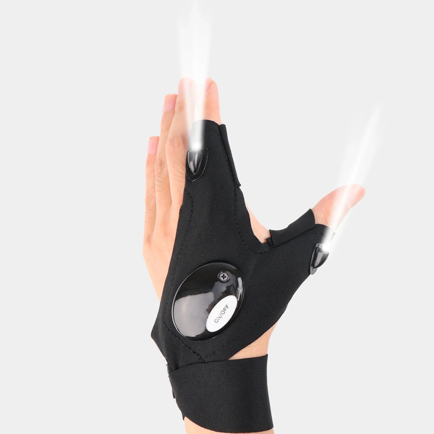 LED Fingerless Gloves for Men and Women - Waterproof Outdoor Gear for Night Fishing, Biking, Running, and More